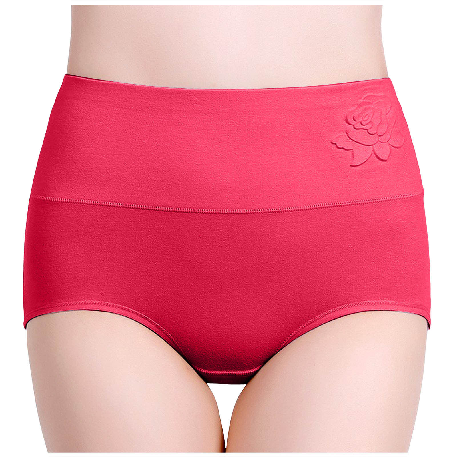 thumbnail image 2 of Braguitas posparto de cintura alta para mujer, cobertura total - Algodón, color liso, cómodas - L-XXL, 2 of 6